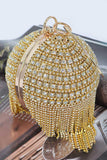 Round Rhinestone Fringe bag