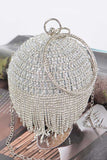 Round Rhinestone Fringe bag