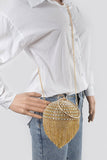 Round Rhinestone Fringe bag