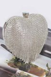 Heart Rhinestone Fringe Bag