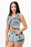 Denim Vest Set