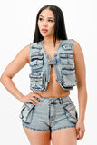 Denim Vest Set