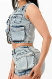 Denim Vest Set