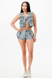 Denim Vest Set