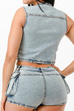 Denim Vest Set