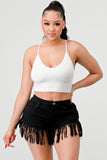 Batty Rider Fringe Shorts