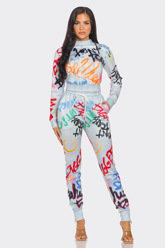 Graffiti Jogger Set