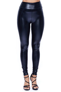 Metallic PU Leggings