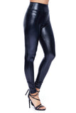 Metallic PU Leggings