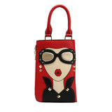 Face Zip Around Pouch Bag