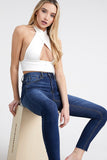 Cross Front Open Back Crop Top