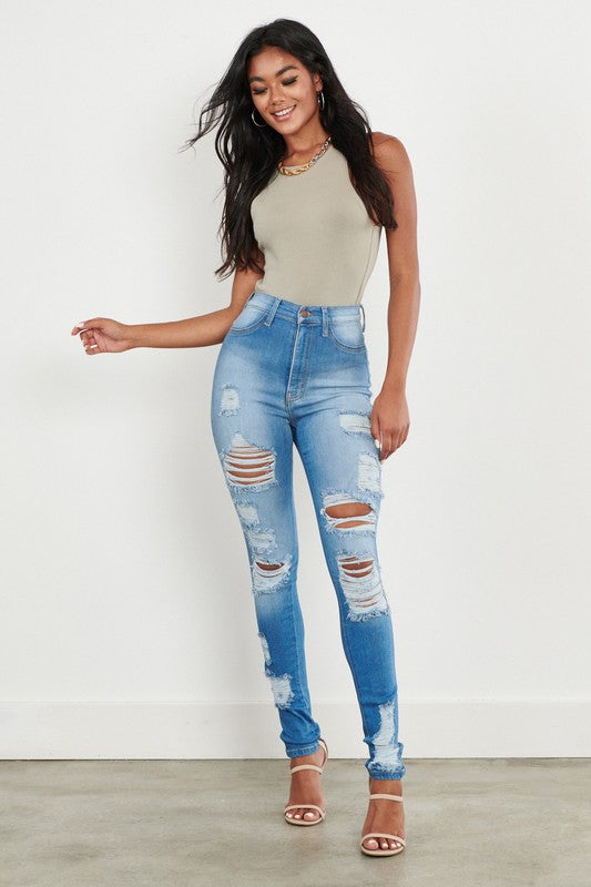 Uptown Chic Ripped Jeans