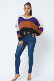 Color Block Sweater Top