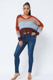 Color Block Sweater Top