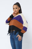 Color Block Sweater Top