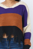 Color Block Sweater Top