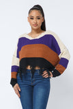 Color Block Sweater Top