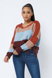 Color Block Sweater Top