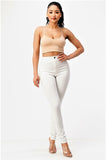 High Rise Basic White Jeans