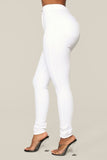 High Rise Basic White Jeans