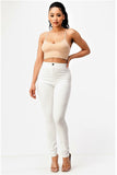 High Rise Basic White Jeans