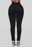 High Rise Basic Black Jeans