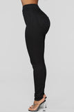 High Rise Basic Black Jeans