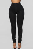 High Rise Basic Black Jeans