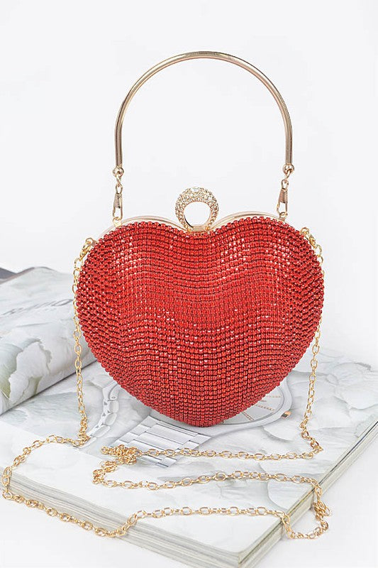 Rhinestone Heart Bag