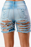 Distress front Shorts