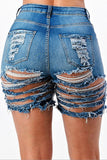 Distress front Shorts