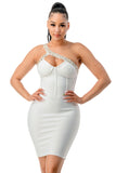 Diamond Bandage Dress White