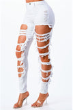 Extreme Distressed Cut Out Denim