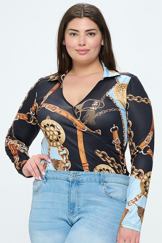 Long Sleeve Bodysuit Plus Size