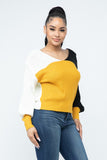 Twisted Back Sweater Top