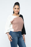 Twisted Back Sweater Top