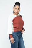 Twisted Back Sweater Top