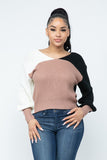 Twisted Back Sweater Top