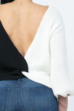 Twisted Back Sweater Top