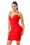 Britney Red Bandage Dress