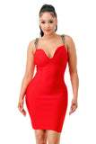 Britney Red Bandage Dress