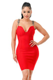 Britney Red Bandage Dress