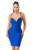 Britney Blue Bandage Dress