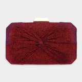 Knotted Shimmery Evening Clutch / Crossbody Bag