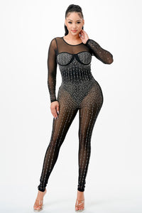 Party Girl Rhinestone Jumpsuit