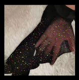 Colourful Mesh Rhinestone Stockings