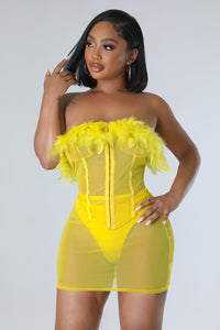 Flirty Babe Set Yellow