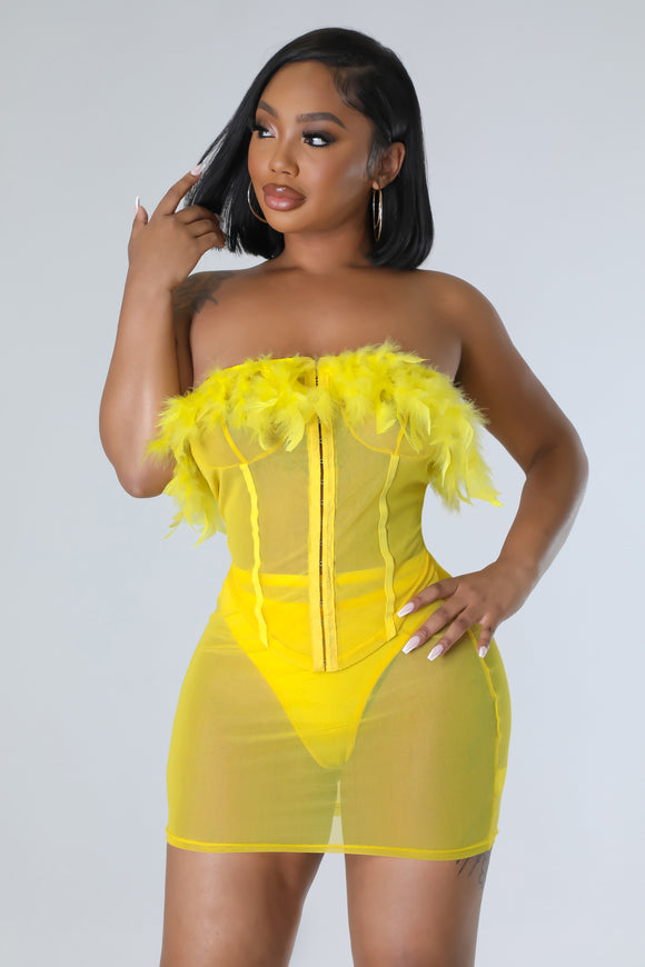 Flirty Babe Set Yellow