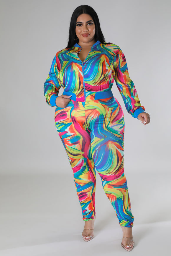 Color World Leggings Set Plus Size