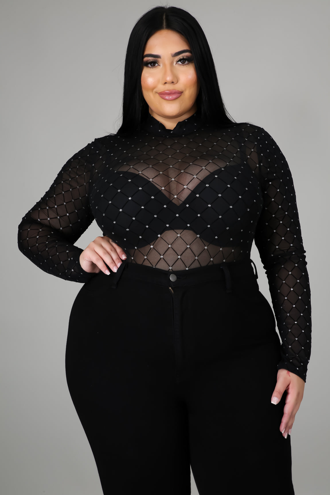 Plus Size LIMITED COLLECTION - Kanten body in zwart